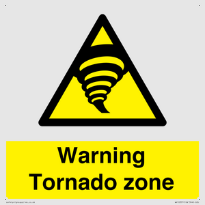 Warning Tornado zone